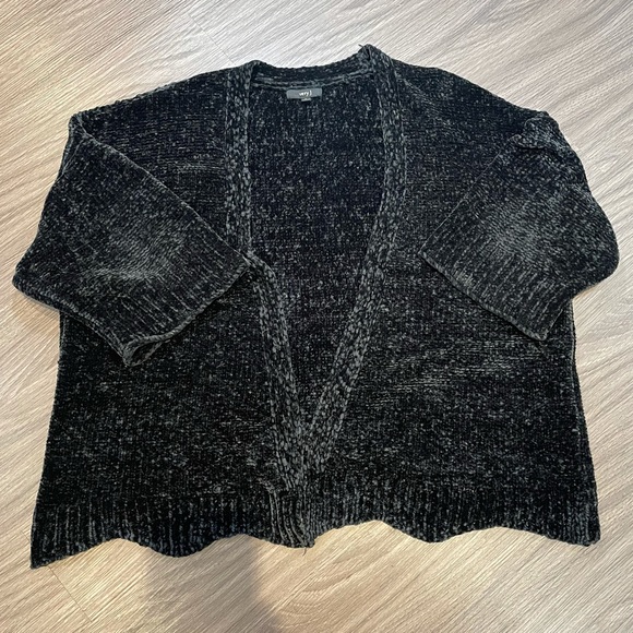 Black Small knitted 3/4 sleeves Cardigan Very J - Picture 2 of 5